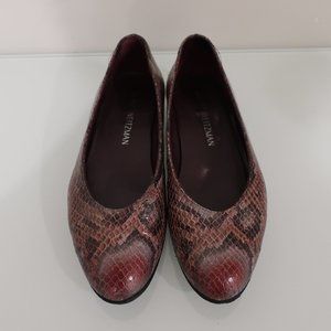 Stuart Weitzman Red Crocodile Chic Flat - 6